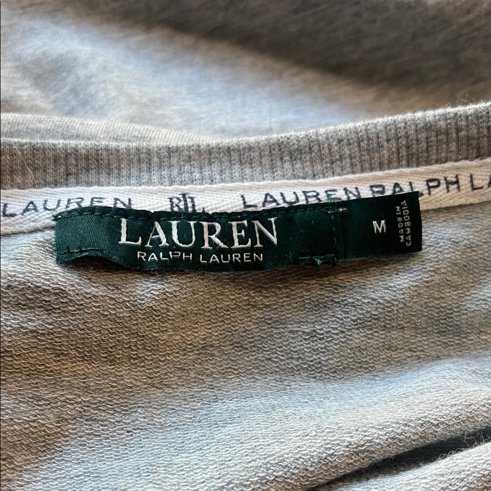 Lauren Ralph Lauren Heather Gray Long Sleeve Dress with Pockets